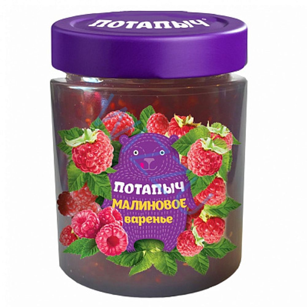 Варенье Потапыч малиновое ст/б 280г
