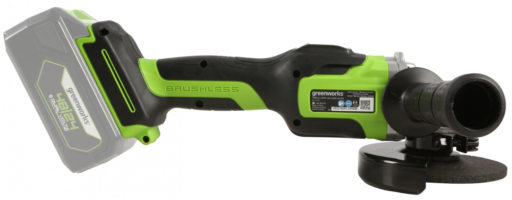 Аккумуляторная УШМ Greenworks GD24AG (3200207), 125 мм, без аккумулятора