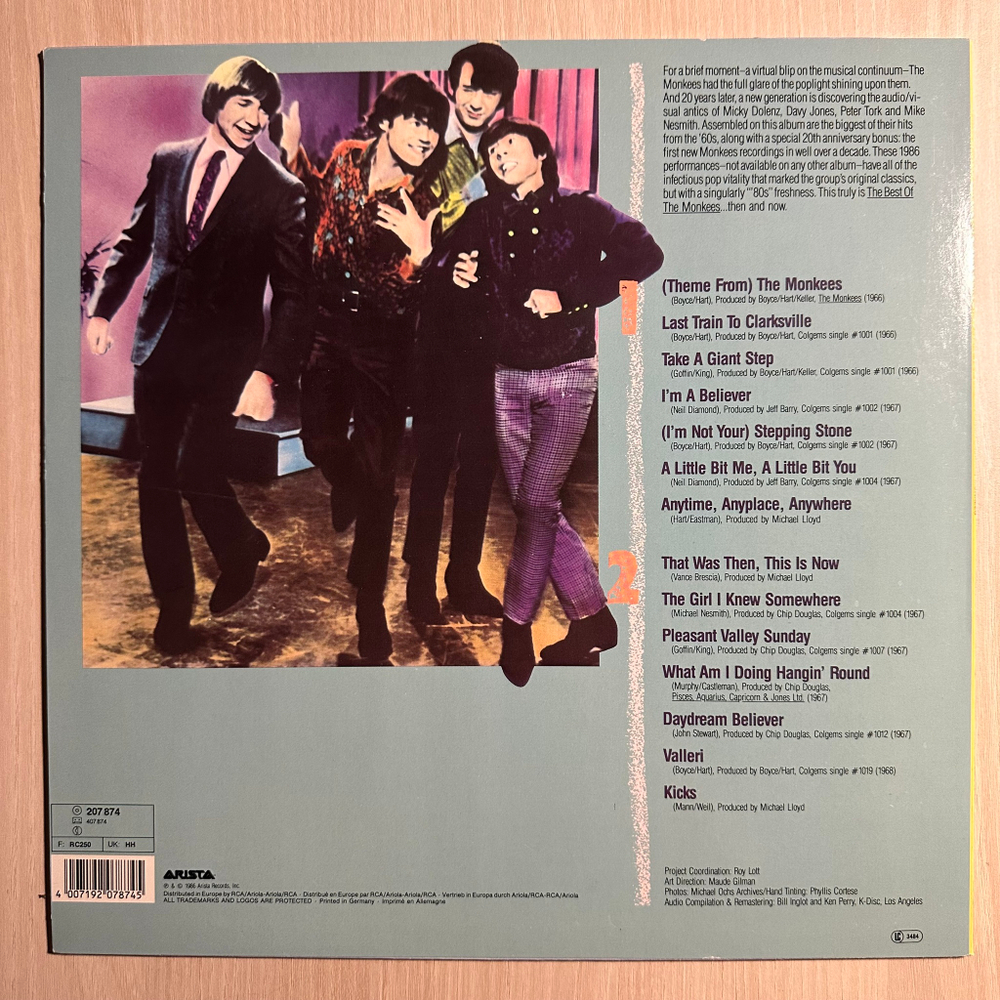 The Monkees - Then & Now... The Best Of The Monkees (Европа 1986г.)
