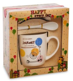 GAEM Art MUG-203/3 Кружка с ложкой «Мое путешествие»
