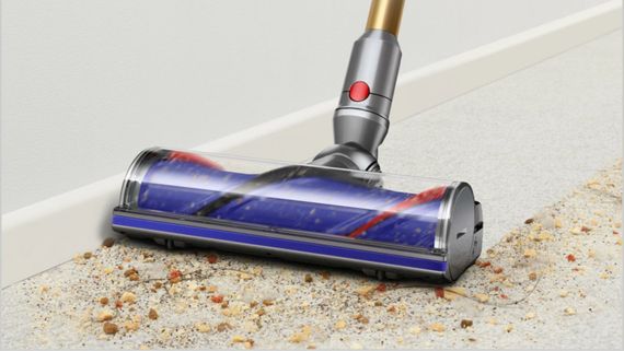 Пылесос Dyson V12 Detect Slim Absolute (SV46), yellow/nickel