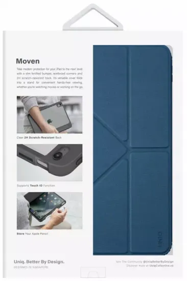 Чехол Uniq Moven Case для iPad 10.9 (2022 10th Gen) Синий Capri Blue