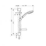 Душевой набор Hansgrohe Croma 100 Multi/Unica’C 0,65 м, ½’ (27775000)