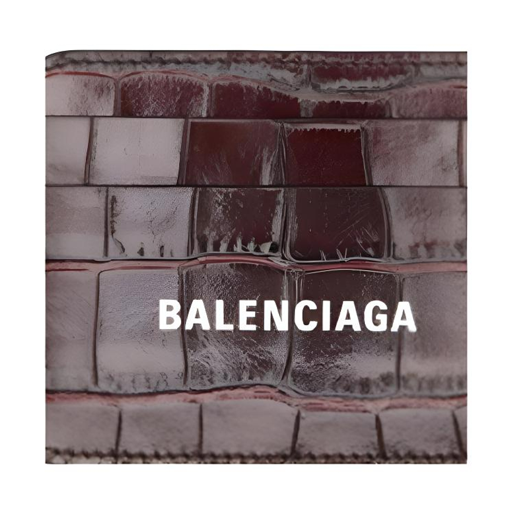 Balenciaga Cash Cow Leather Card Holder Card Holder Women"s Dark Red