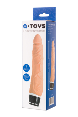 Реалистичный вибратор A-Toys by TOYFA Akin, силикон, телесный, 20,2 см