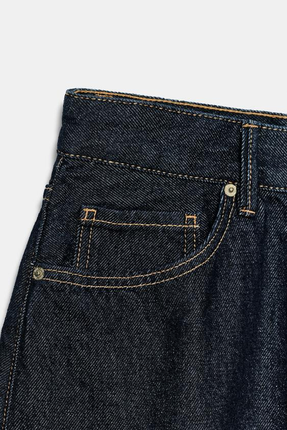 ZARA ДЖИНСОВЫЕ ШОРТЫ BAGGY TRF, ТЕМНЫЙ ИНДИГО