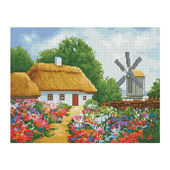Almaz qaşlarla mozaika \ Алмазная мозаика \ Diamond painting ТРИ СОВЫ "Хутор", 30*40см, холст, картонная коробка с пластиковой ручкой