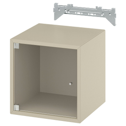 IKEA EKET  (ИКЕА ЕКЕТ)  -  Шкаф настенный со стеклянной дверью - бежевый 35x35x35 см