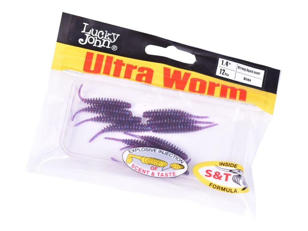 Слаги съедобные LJ Pro Series TRICK ULTRAWORM 1,4in (3,5 см), цв. S21, 12 шт.