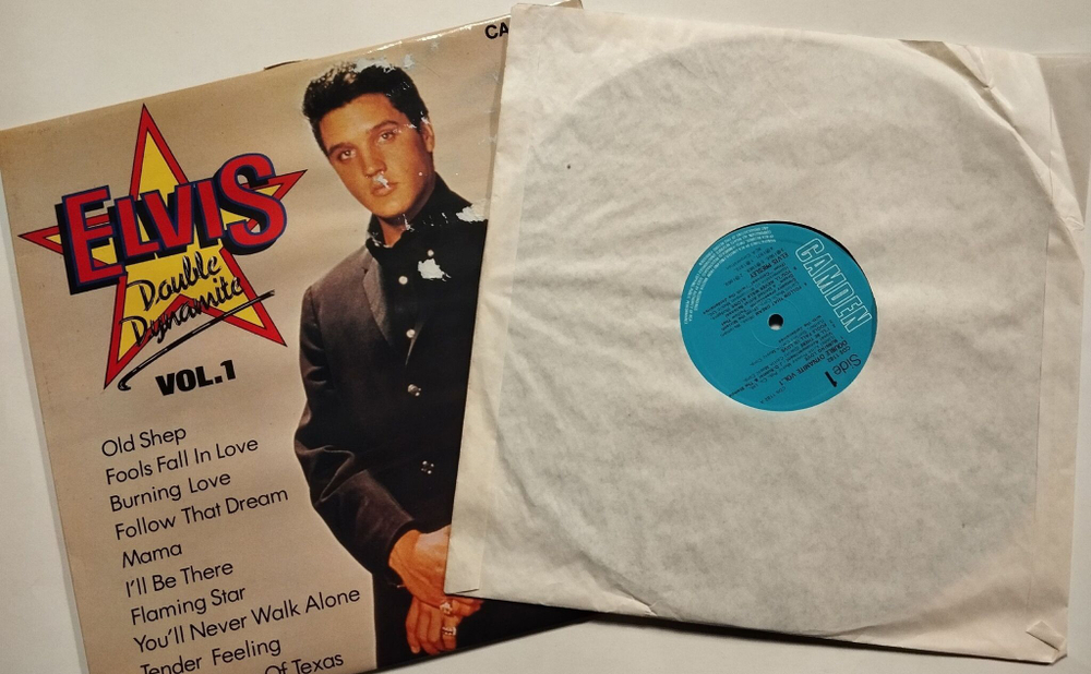Винтажная виниловая пластинка LP Elvis Presley Double Dynamite Vol. 1 (UK 1980)