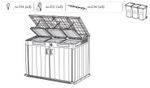 Ящик-шкаф Горизонтальный (Horizontal Shed) 2020 л. коричневый венецианский