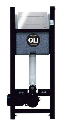 Инсталляция для унитаза Expert Total Black LE, мех. + панель слива Slim Della хр.гл. OLI (886668SDOO) купить