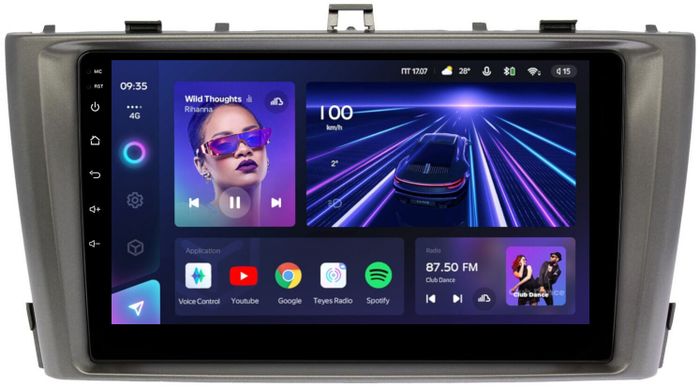 Магнитола для Toyota Avensis 2008-2015 (рамка серая) - Teyes CC3 Android 10, Быстрая, CarPlay, SIM-слот