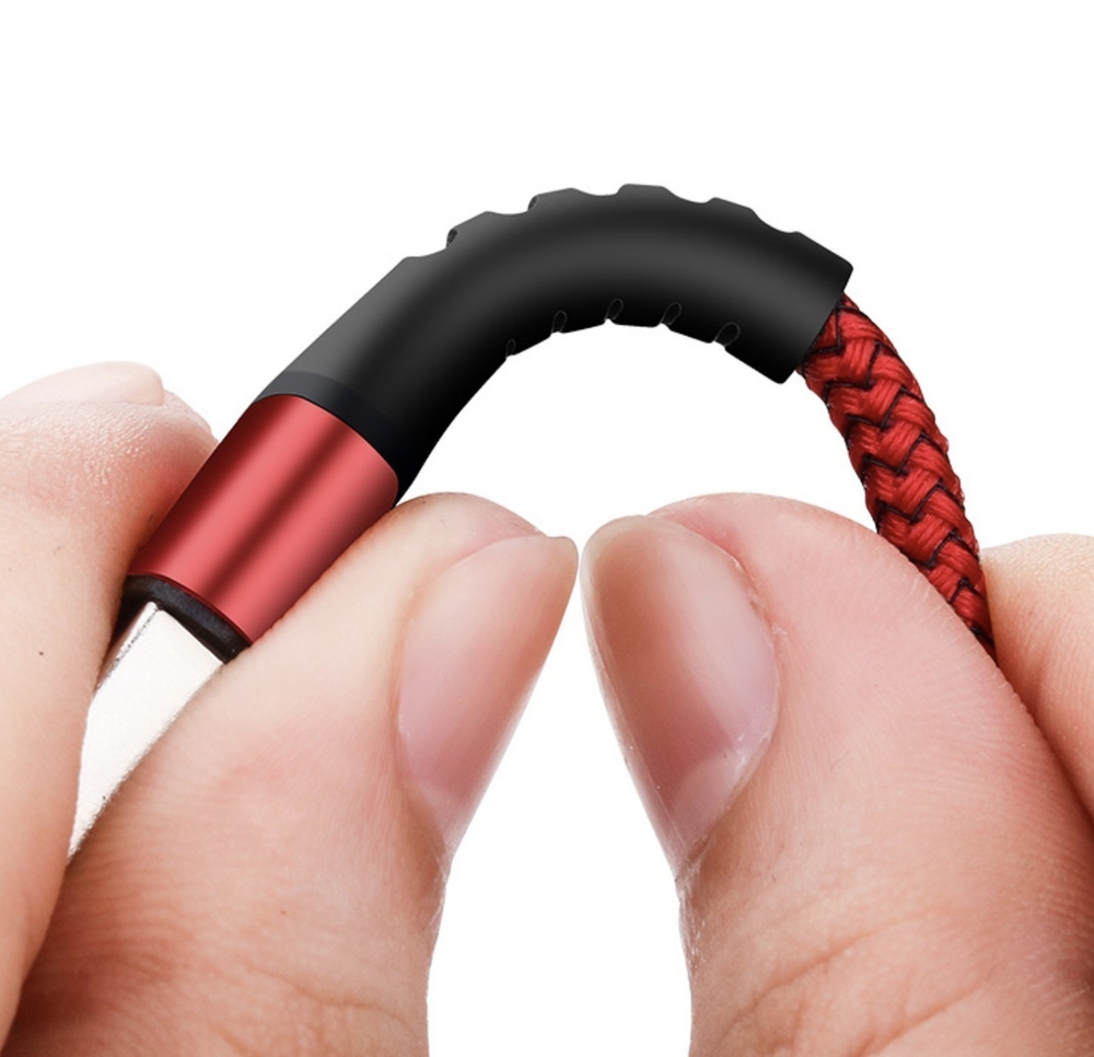 Кабель ROSCO Type-C 2 метра оптом (арт. CABLE-USB-TYPE-C-2M-RED)
