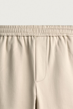 ZARA ТЕХНИЧЕСКИЕ БРЮКИ WIDE FIT, ЭКРЮ/БЕЖЕВЫЙ