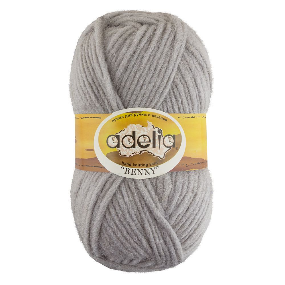 Пряжа Adelia Benny / уп.5 мот. по 100г, 96м, 723 св.серый (меланж) Пряжа Adelia Benny / уп.5 мот. по 100г, 96м, 723 св.серый (меланж)