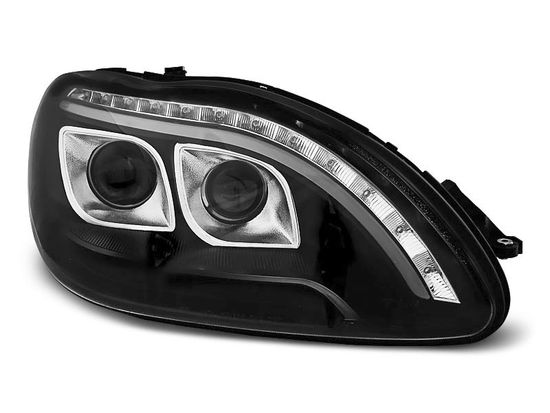 Передние фары daylight black для Mercedes S W220
