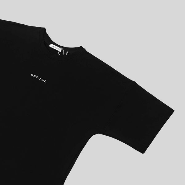Футболка ONE TWO "T-SHIRT LOGO" Черная - фото 6