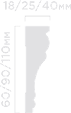Карниз HiWood, 90x25 мм