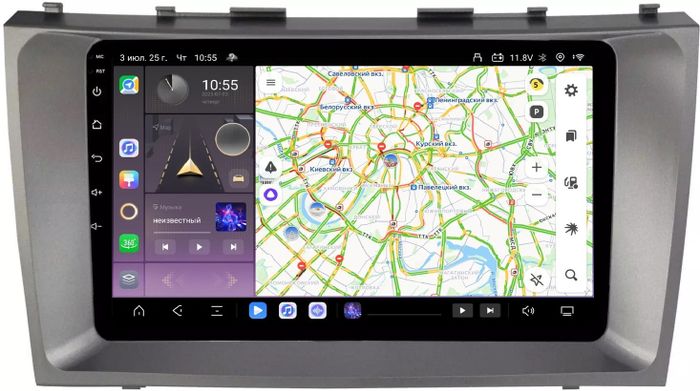 Магнитола для Toyota Camry 2006-2011 - Kuberg OL-9606 QLed, Android 13, Быстрейшая, CarPlay, SIM-слот