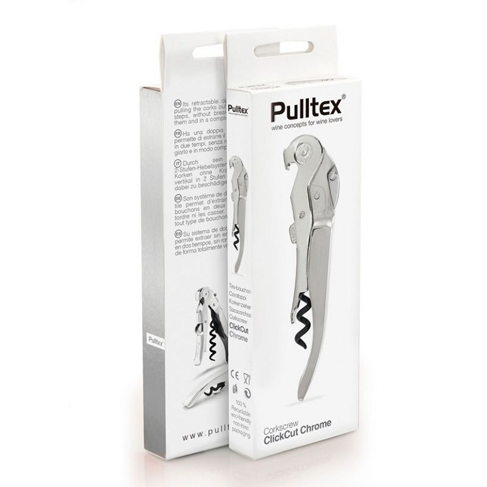 Штопор для вина ClickCut Silver в п/у Pulltex