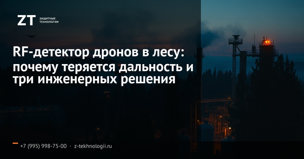 RF-детектор дронов в лесу: почему теряется дальность и три инженерных решения RF-детектор дронов в лесу: почему теряется дальность и три инженерных решения