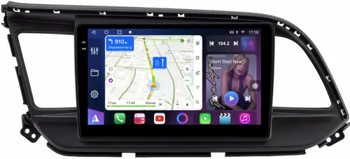 Магнитола для Hyundai Elantra 6 2018-2020 (штатная КЗВ) - FarCar S500-TS10 монитор 9.5" QLED на Android 14, Быстрая, CarPlay, 4G SIM-слот