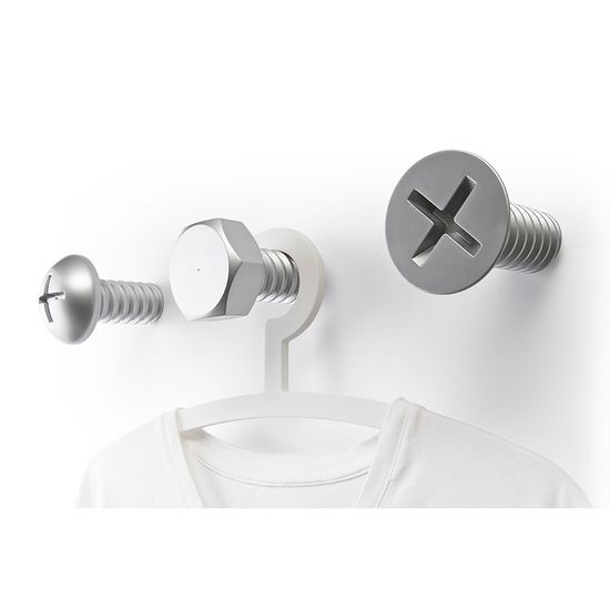 Набор вешалок screw, серый, 3 шт.