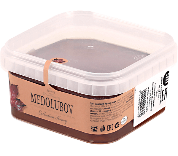Медовый десерт чёрнокленовый классический Медолюбов BOX 650 мл