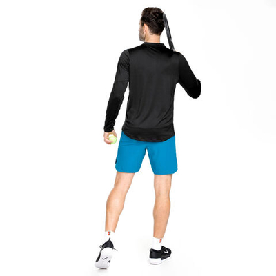 Мужское теннисное поло Nike Dri-Fit Advantage Half-Zip Long Sleeve Men - Black