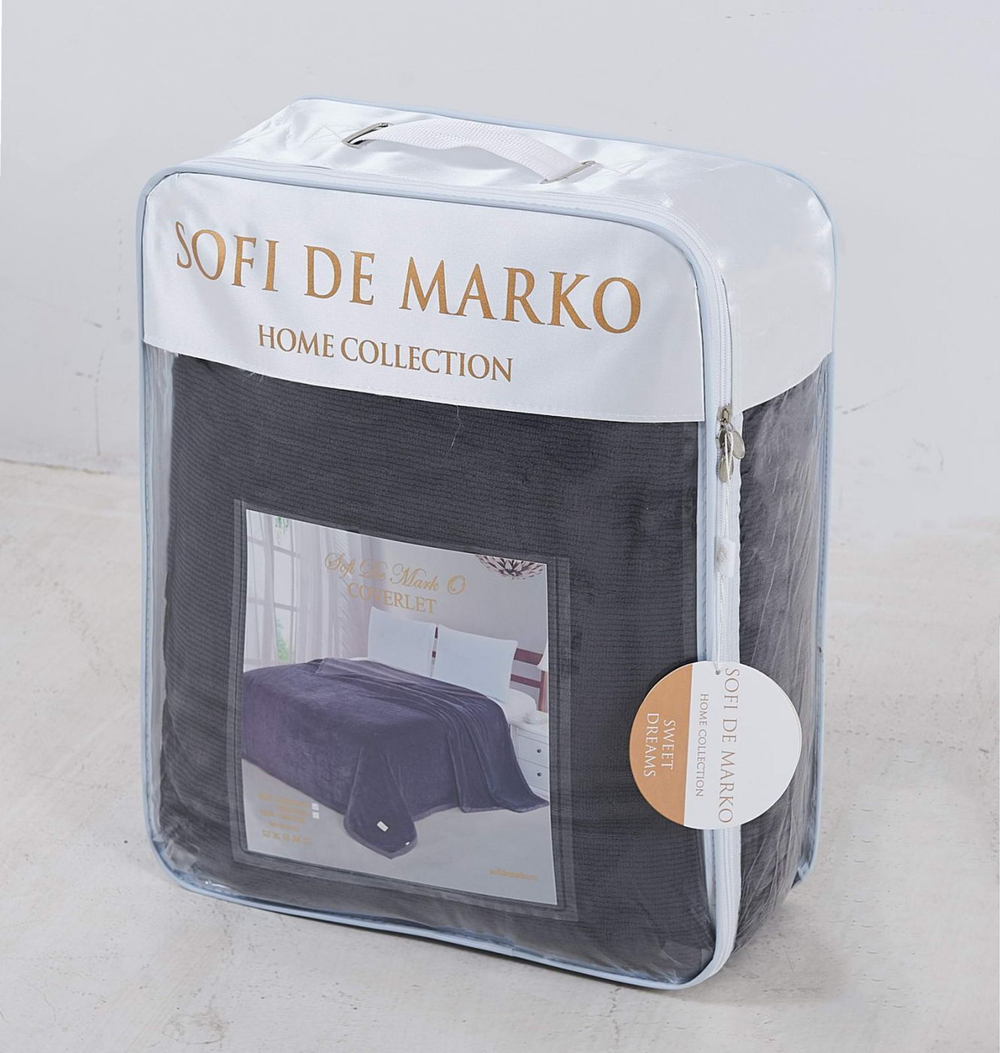 Плед 220х240 Sofi De MarkO Стелла серый