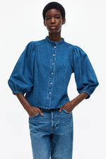 Блузка из денима — рукава 3/4 - H&M
