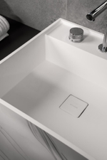 Раковина напольная Cube Corian 480*480*850 Calacatta