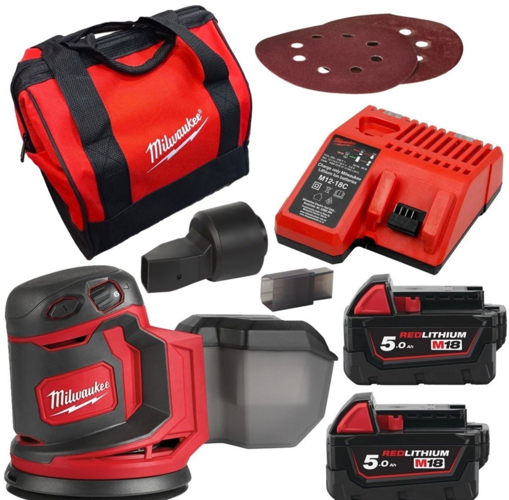 Аккумуляторная эксцентриковая шлифмашина Milwaukee M18 BOS125-0 4933464228