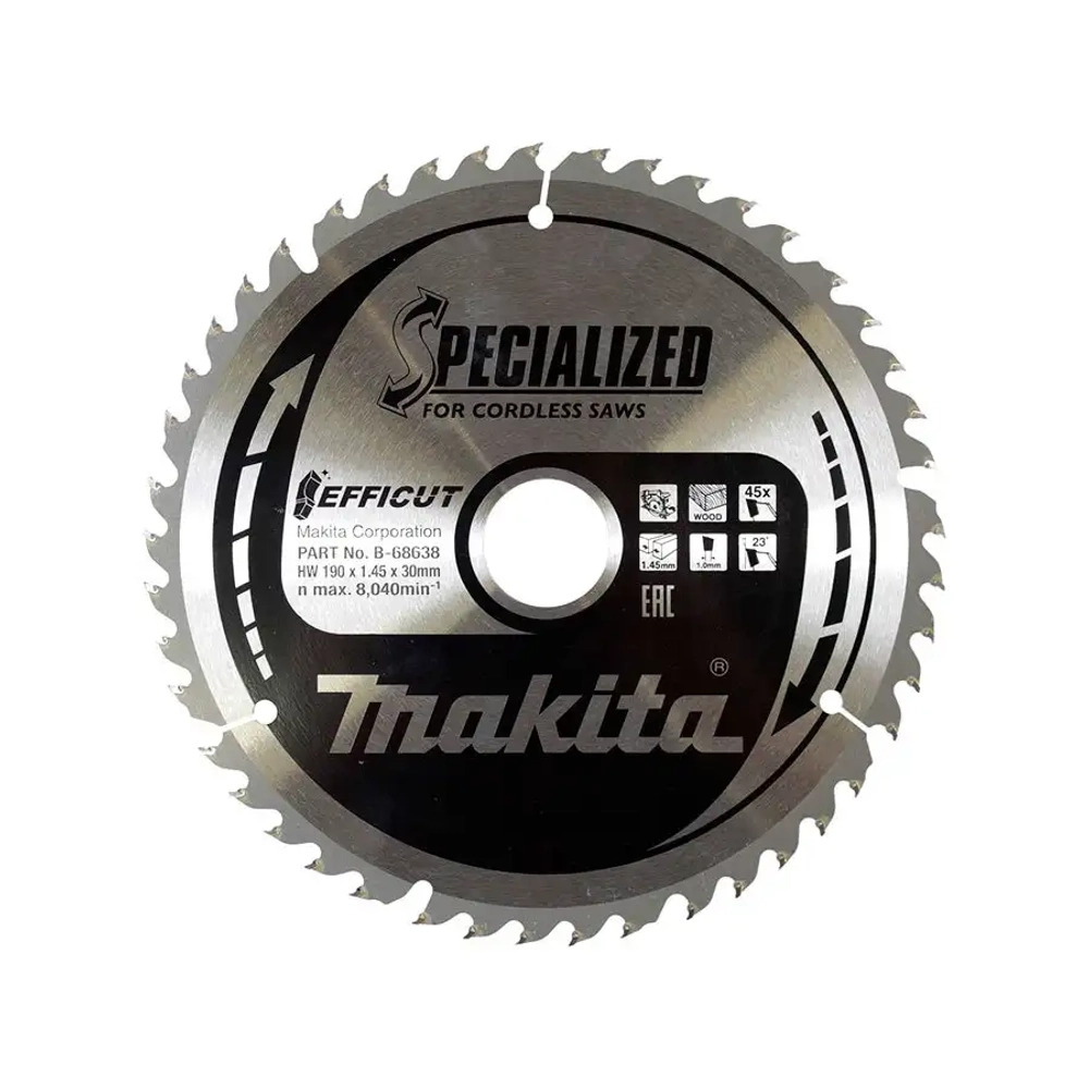 Пильный диск для дерева EFFICUT 190x30x1.45х45T Makita B-68622