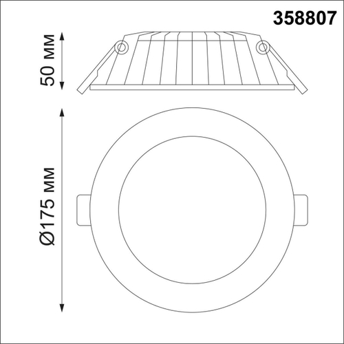 Встраиваемый светодиодный светильник Novotech GESSO 358807, IP20 LED 20W 1600Лм 3000K 100-240V