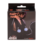 Зажимы на соски с голубыми меховыми шариками Lola Games Party Hard Clamps Angelic Blue 1140-04lola