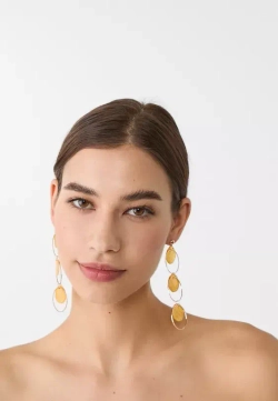 STRADIVARIUS Серьги с контрастным кругом, золотой