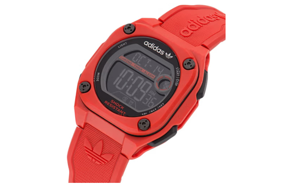 Adidas Originals STREET Wrist Watch Quartz Movement Resin Strap Black Dial Men"s Watches Waterproof