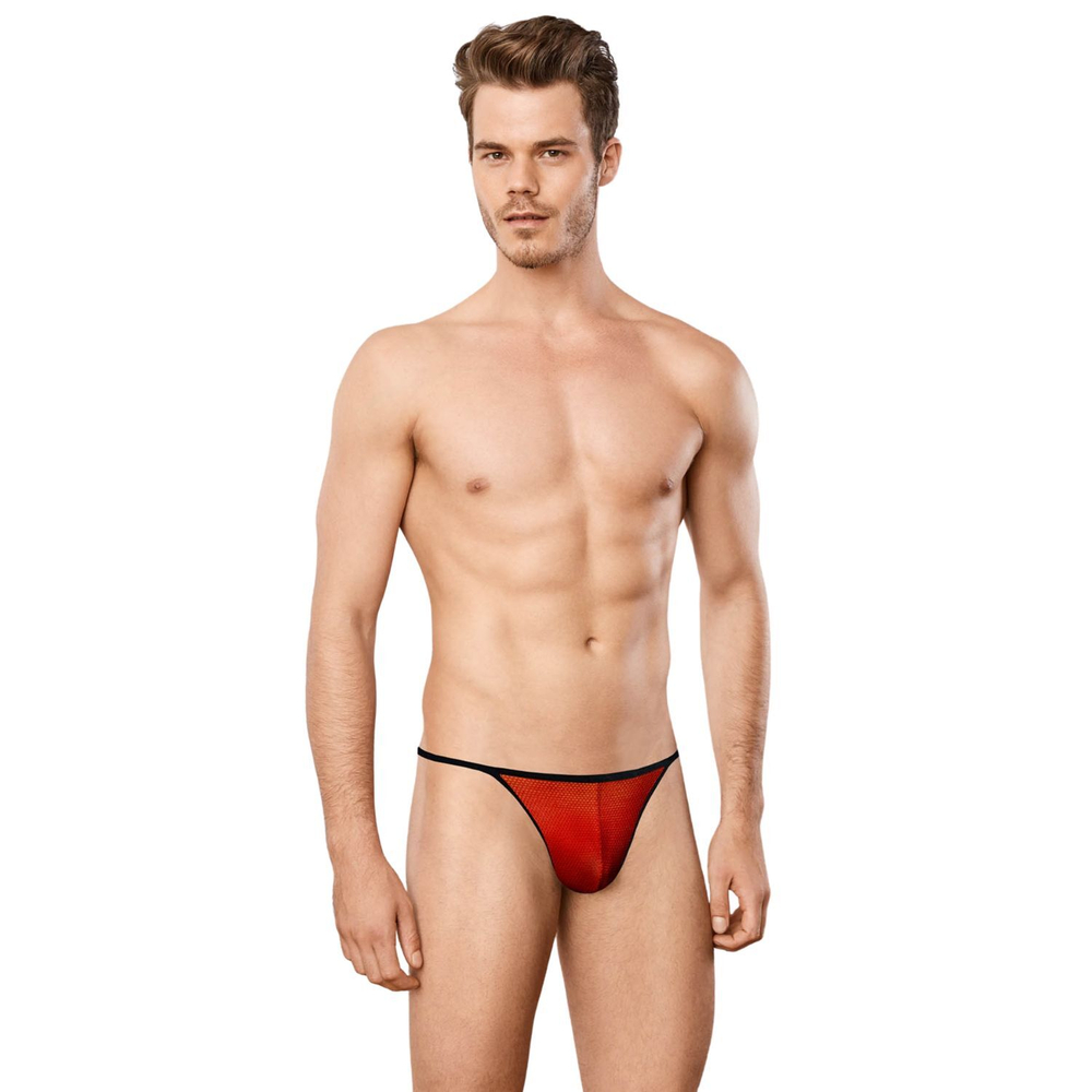 Мужские стринги из сеточки Doreanse Sexy (Размер: XL) (Цвет: красный)