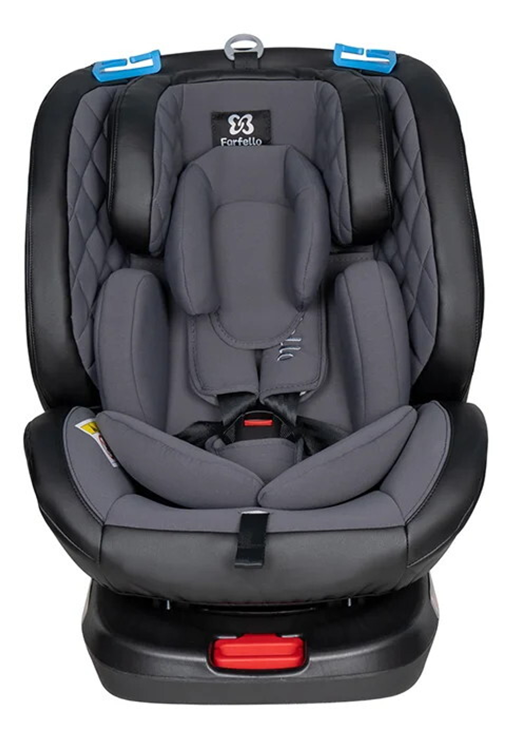 Автокресло детское ISOFIX YB102A NEW (Тёмно-серый/экокожа Dark grey/Black PU)