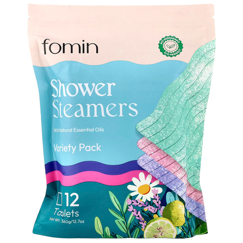 fomin, мультивитамины для душа, ассорти вкусов, 12 таблеток