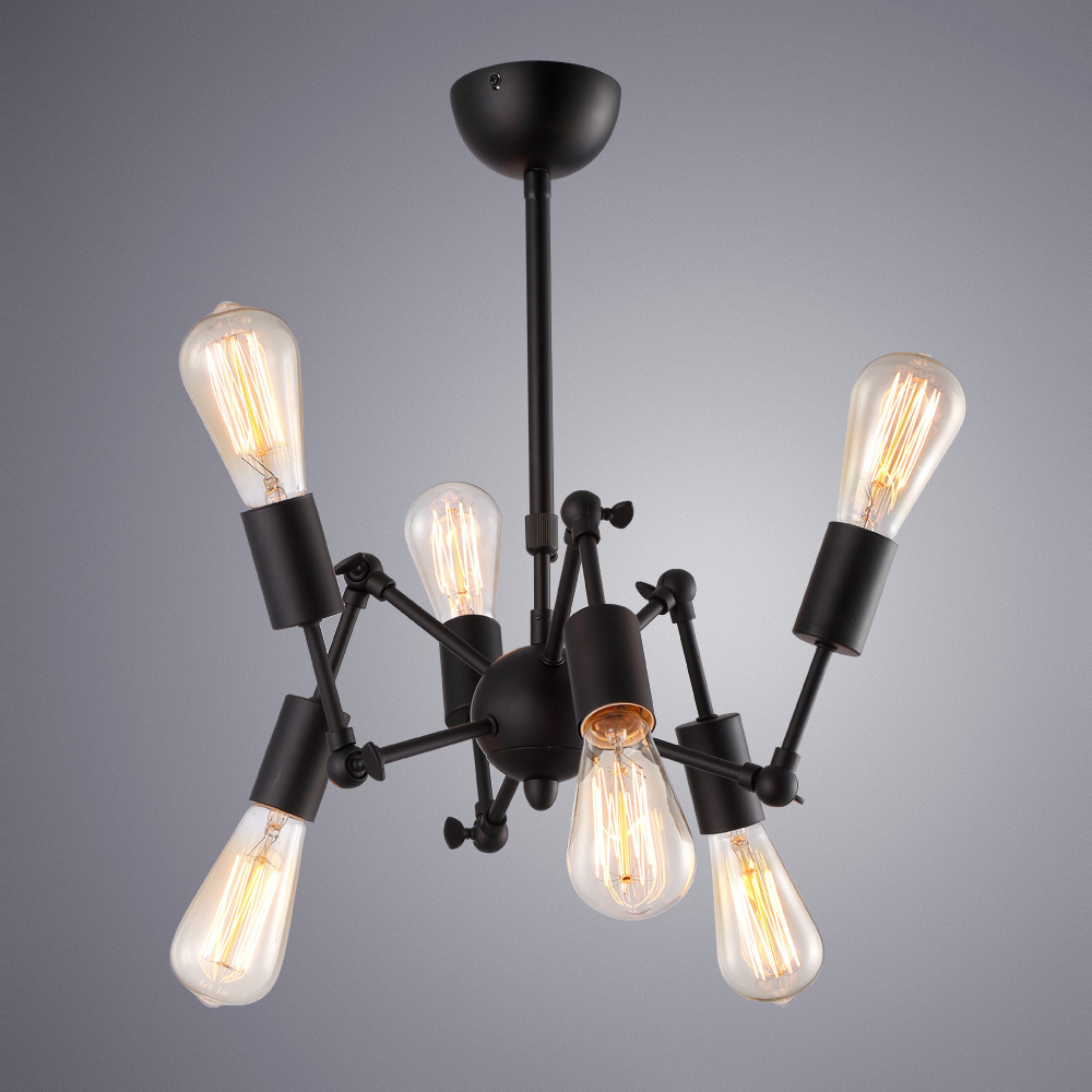Люстра подвесная Arte Lamp Roots A9190LM-6BK