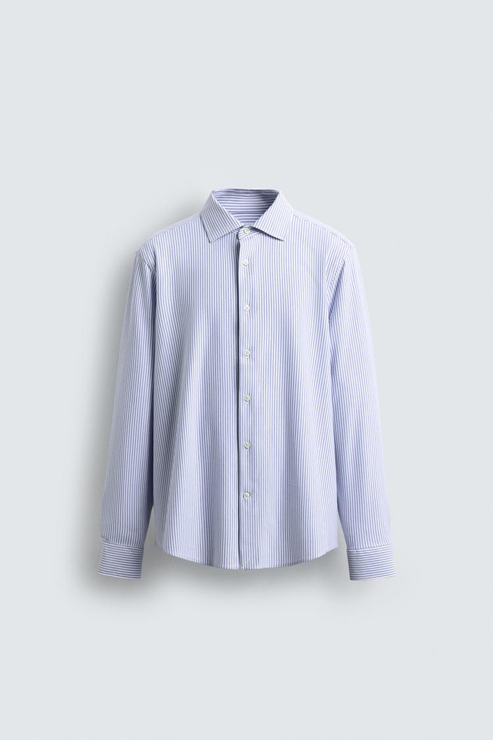 ZARA РУБАШКА REGULAR-FIT, СИНИЙ/БЕЛЫЙ