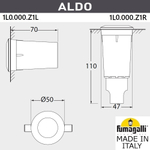 Тротуарный светильник Fumagalli ALDO 1L0.000.000.LXZ1L