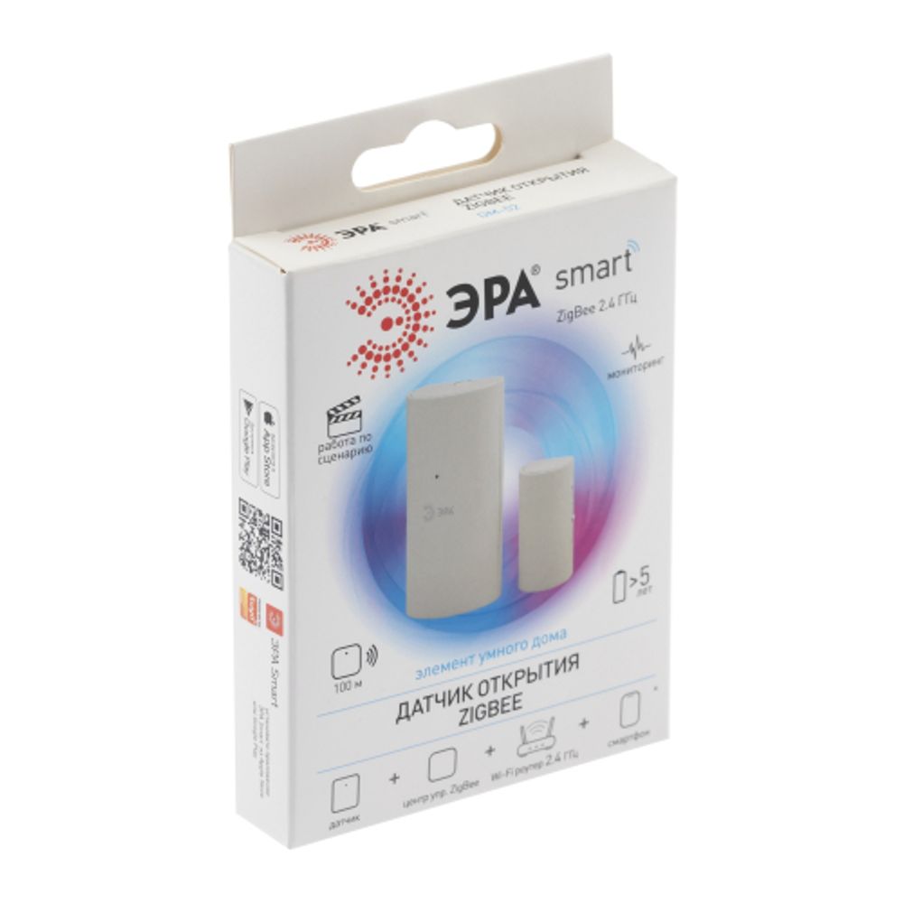 Датчик открытия ЭРА DM-02 для дома беспроводной на батарейках SMART Zigbee | Электротовары