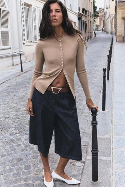 КАРДИГАН ИЗ ШЕРСТИ НА ПУГОВИЦАХ — ZARA