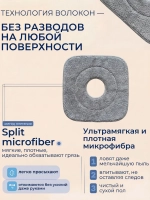 Насадки для умной швабры квадратные, на липучке, микрофибра