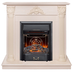 Каминокомплект Real Flame Stefania WT-F612 с очагом Majestic Lux Black (без пульта)