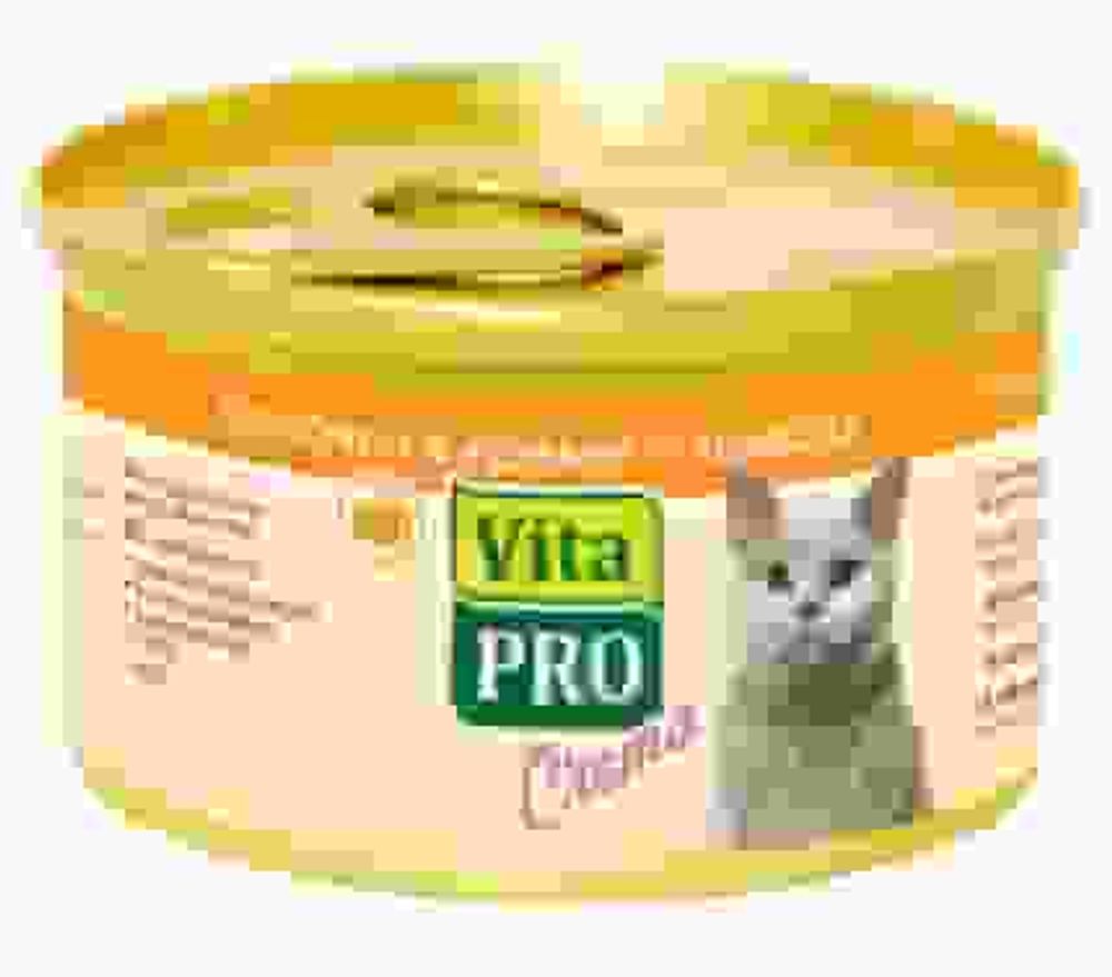 VITAPRO CREMA 85 г Корм консервированный для кошек от 1 года кусочки в креме с тыквой VITAPRO CREMA 85 г Корм консервированный для кошек от 1 года кусочки в креме с тыквой